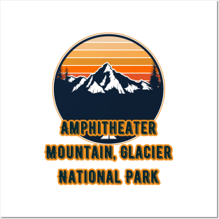 Amphitheater Mountain, Glacier National Park Posters and Art